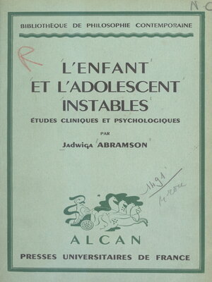 cover image of L'enfant et l'adolescent instables